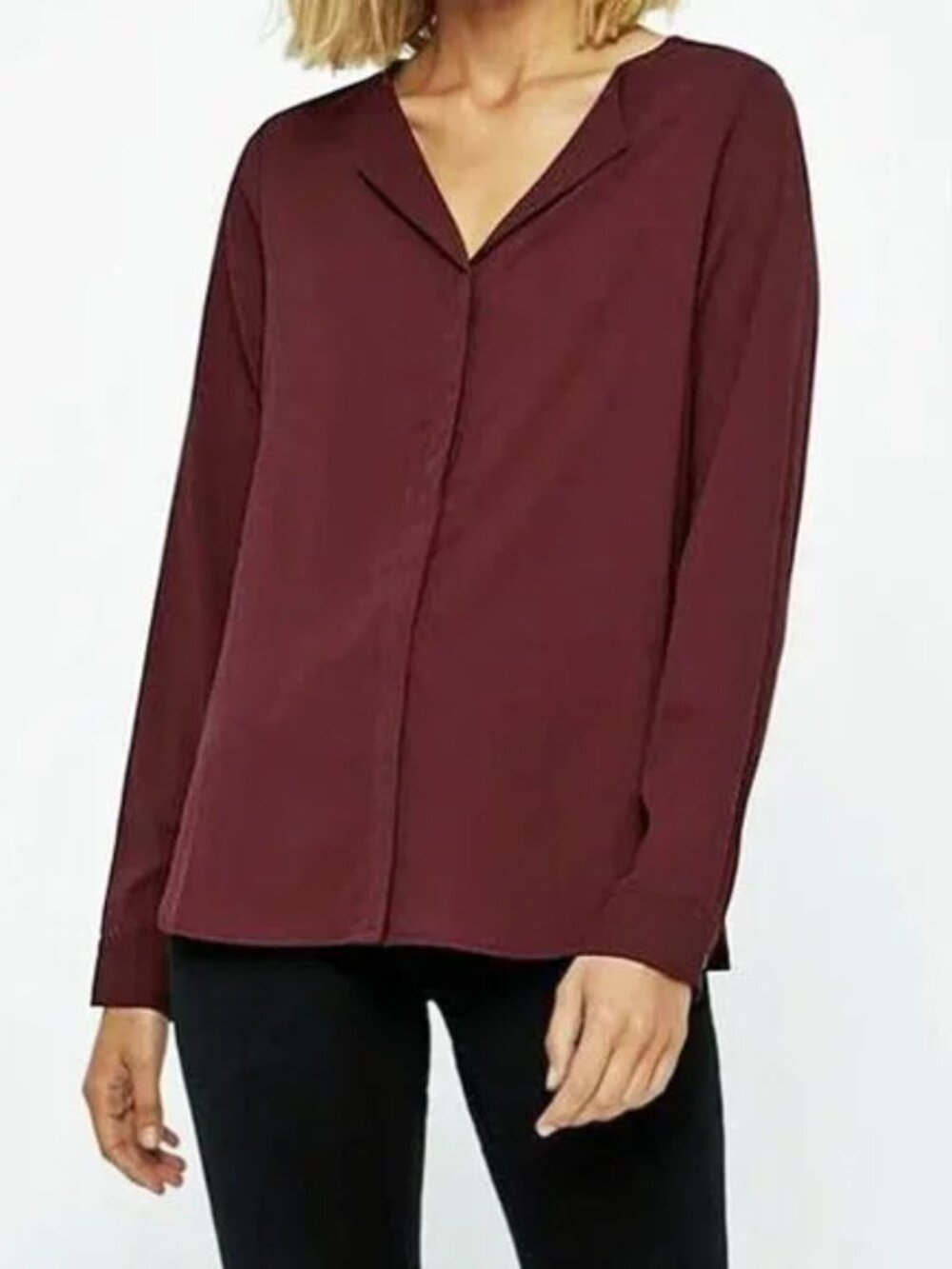 NWT Vero Moda Grace Long Sleeve Lapel Collar Blouse